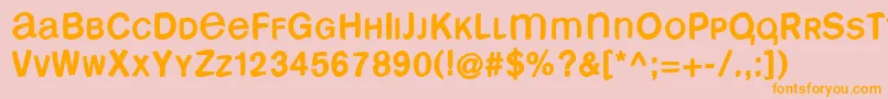 Freebsm Font – Orange Fonts on Pink Background