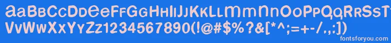 Freebsm Font – Pink Fonts on Blue Background
