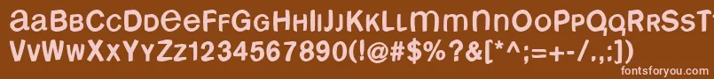Freebsm Font – Pink Fonts on Brown Background