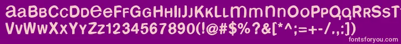 Freebsm Font – Pink Fonts on Purple Background
