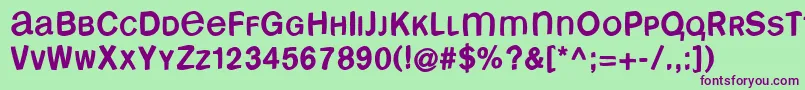 Freebsm Font – Purple Fonts on Green Background