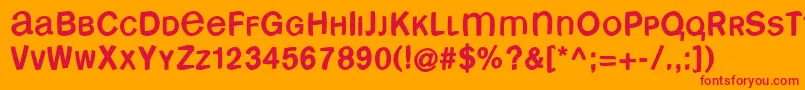 Freebsm Font – Red Fonts on Orange Background