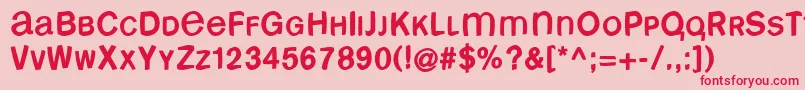 Freebsm Font – Red Fonts on Pink Background