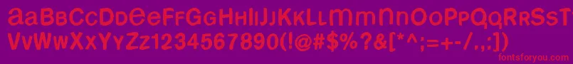 Freebsm Font – Red Fonts on Purple Background