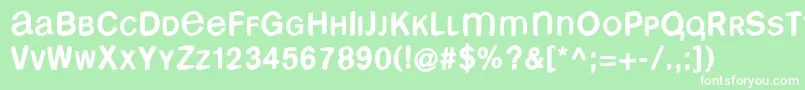 Freebsm Font – White Fonts on Green Background