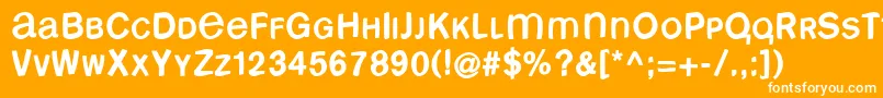 Freebsm Font – White Fonts on Orange Background