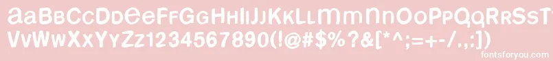 Freebsm Font – White Fonts on Pink Background