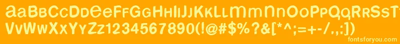 Freebsm Font – Yellow Fonts on Orange Background