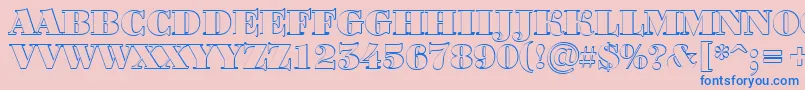 Bodoni7 Font – Blue Fonts on Pink Background