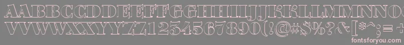 フォントBodoni7 – 灰色の背景にピンクのフォント