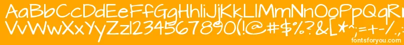 Architectsdaughter Font – White Fonts on Orange Background