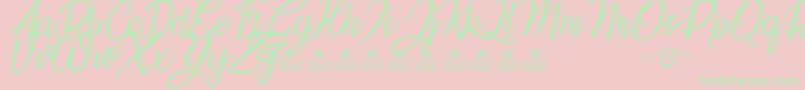 SunflowersTwoPersonalUse Font – Green Fonts on Pink Background