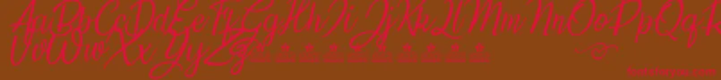 SunflowersTwoPersonalUse Font – Red Fonts on Brown Background
