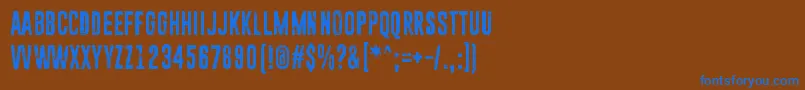 Шрифт SunZoomSpark – синие шрифты на коричневом фоне