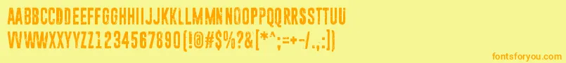 Шрифт SunZoomSpark – оранжевые шрифты на жёлтом фоне