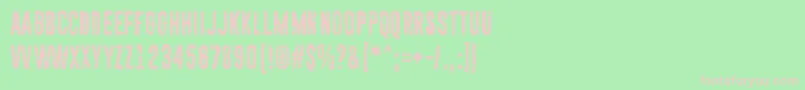 SunZoomSpark-fontti – vaaleanpunaiset fontit vihreällä taustalla