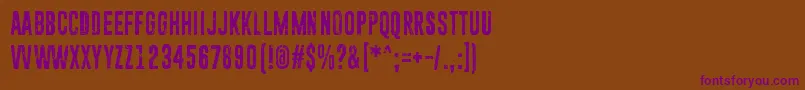 SunZoomSpark Font – Purple Fonts on Brown Background