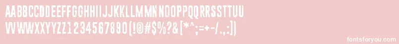 SunZoomSpark-Schriftart – Weiße Schriften auf rosa Hintergrund