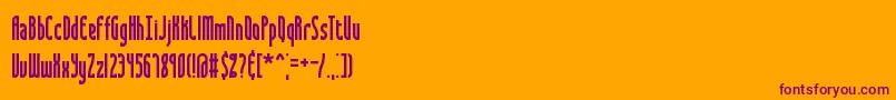 Шрифт SaunderBrk – фиолетовые шрифты на оранжевом фоне