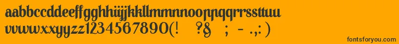 01Apompadoursample Font – Black Fonts on Orange Background