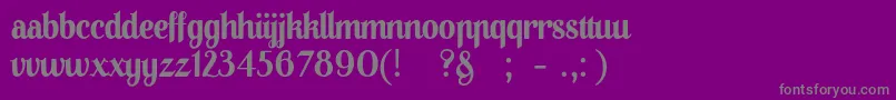 Fonte 01Apompadoursample – fontes cinzas em um fundo violeta