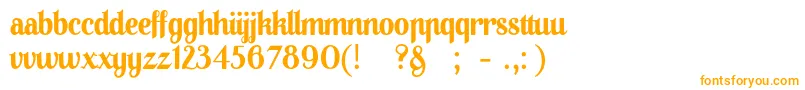 01Apompadoursample Font – Orange Fonts on White Background