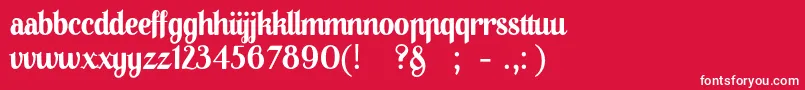 01Apompadoursample Font – White Fonts on Red Background