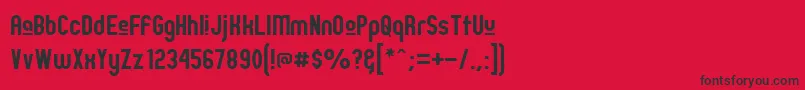 ZillahModernUpper Font – Black Fonts on Red Background
