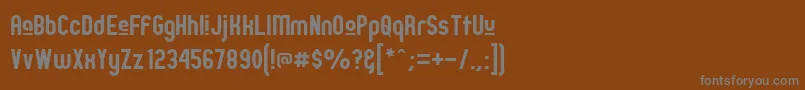 フォントZillahModernUpper – 茶色の背景に灰色の文字