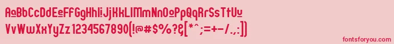 ZillahModernUpper Font – Red Fonts on Pink Background