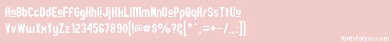 ZillahModernUpper Font – White Fonts on Pink Background