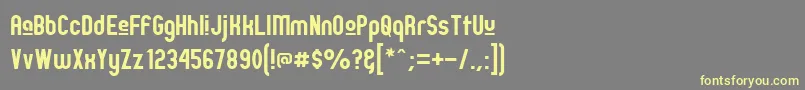 ZillahModernUpper Font – Yellow Fonts on Gray Background