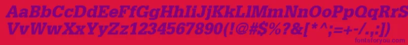 GlyphaLt75BlackOblique Font – Purple Fonts on Red Background