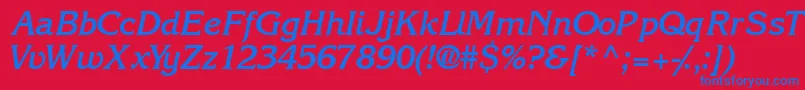 Intuitionssk ffy Font – Blue Fonts on Red Background