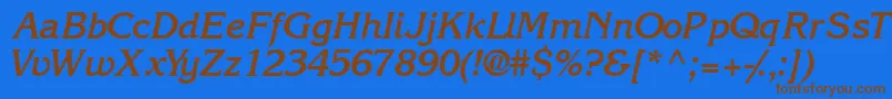 Intuitionssk ffy Font – Brown Fonts on Blue Background