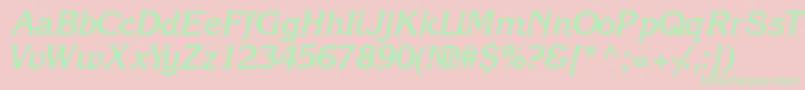 Intuitionssk ffy Font – Green Fonts on Pink Background