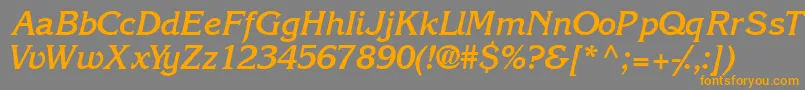 Intuitionssk ffy Font – Orange Fonts on Gray Background