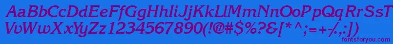 Intuitionssk ffy Font – Purple Fonts on Blue Background