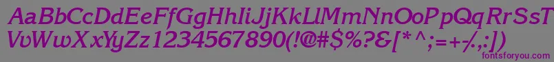 Intuitionssk ffy Font – Purple Fonts on Gray Background