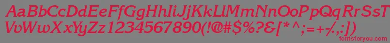Czcionka Intuitionssk ffy – czerwone czcionki na szarym tle