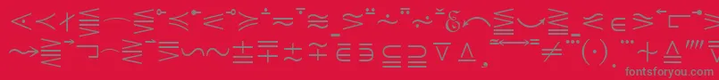 QuantaPiOneSsi Font – Gray Fonts on Red Background