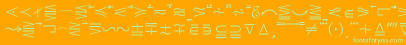 QuantaPiOneSsi Font – Green Fonts on Orange Background