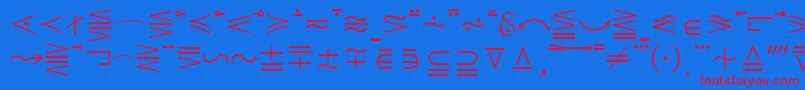 QuantaPiOneSsi Font – Red Fonts on Blue Background