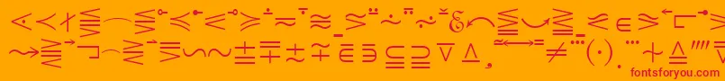 フォントQuantaPiOneSsi – オレンジの背景に赤い文字