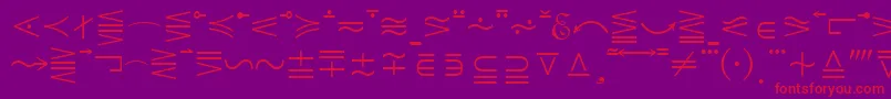 QuantaPiOneSsi Font – Red Fonts on Purple Background