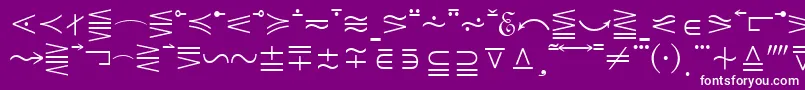 フォントQuantaPiOneSsi – 紫の背景に白い文字