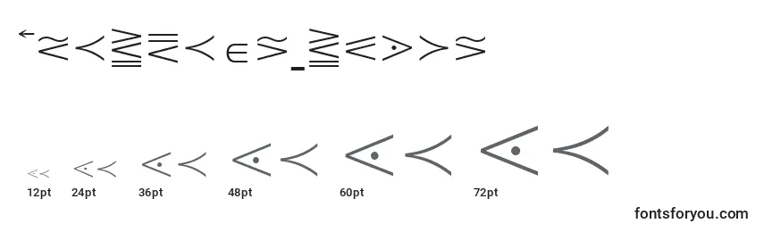 Größen der Schriftart QuantaPiOneSsi