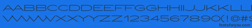 ZeppelinLightOt Font – Black Fonts on Blue Background