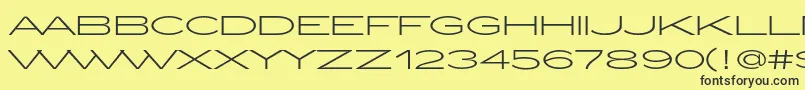 ZeppelinLightOt Font – Black Fonts on Yellow Background