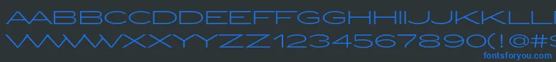 ZeppelinLightOt Font – Blue Fonts on Black Background